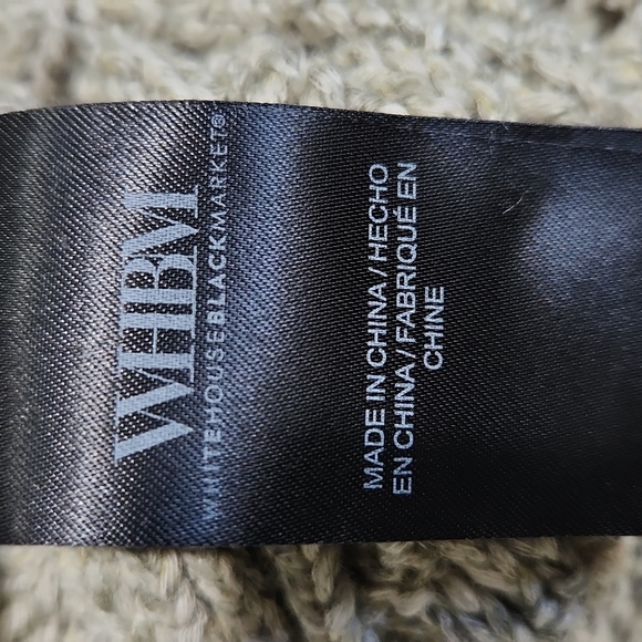 WHITE HOUSE BLACK MARKET LONG SLEEVE STITCHY MARL PULLOVER FOREVER OLIVE SMALL - Picture 10 of 12